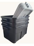 Lot de 3 boîtes de rangement 45L avec couvercles, Enlèvement