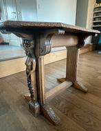 Antieke eiken tafel met houtsnijwerk, Antiek en Kunst, Ophalen