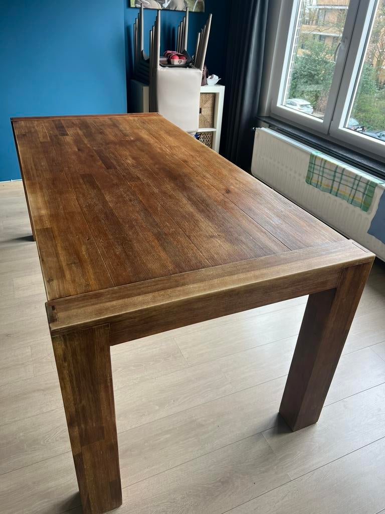 Tafel acacia hout 90x190, Huis en Inrichting, Tafels | Eettafels, Ophalen, Zo goed als nieuw