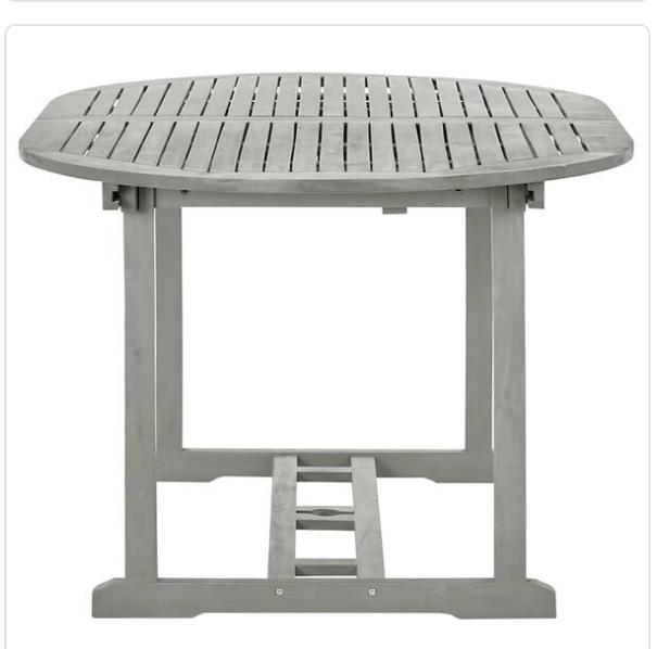 Table de jardin réglable L150/200xP100xH75 cm, Jardin & Terrasse, Tables de jardin, Neuf, Ovale, Bois, Enlèvement