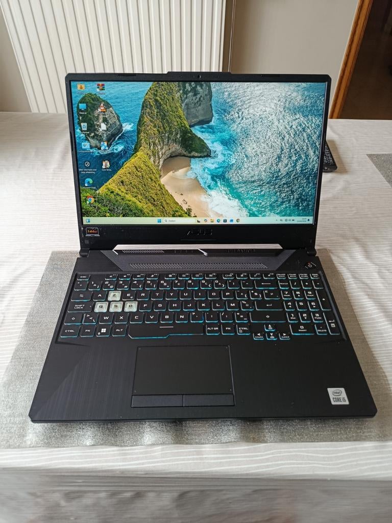 Asus TUF gaming laptop 10 de gen i5, GTX 1650, 16GB ram, SSD, Enlèvement, Azerty
