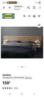 Hoofdbord bed, Huis en Inrichting, Slaapkamer | Bedden, Ophalen, Bruin, Tweepersoons, Zo goed als nieuw