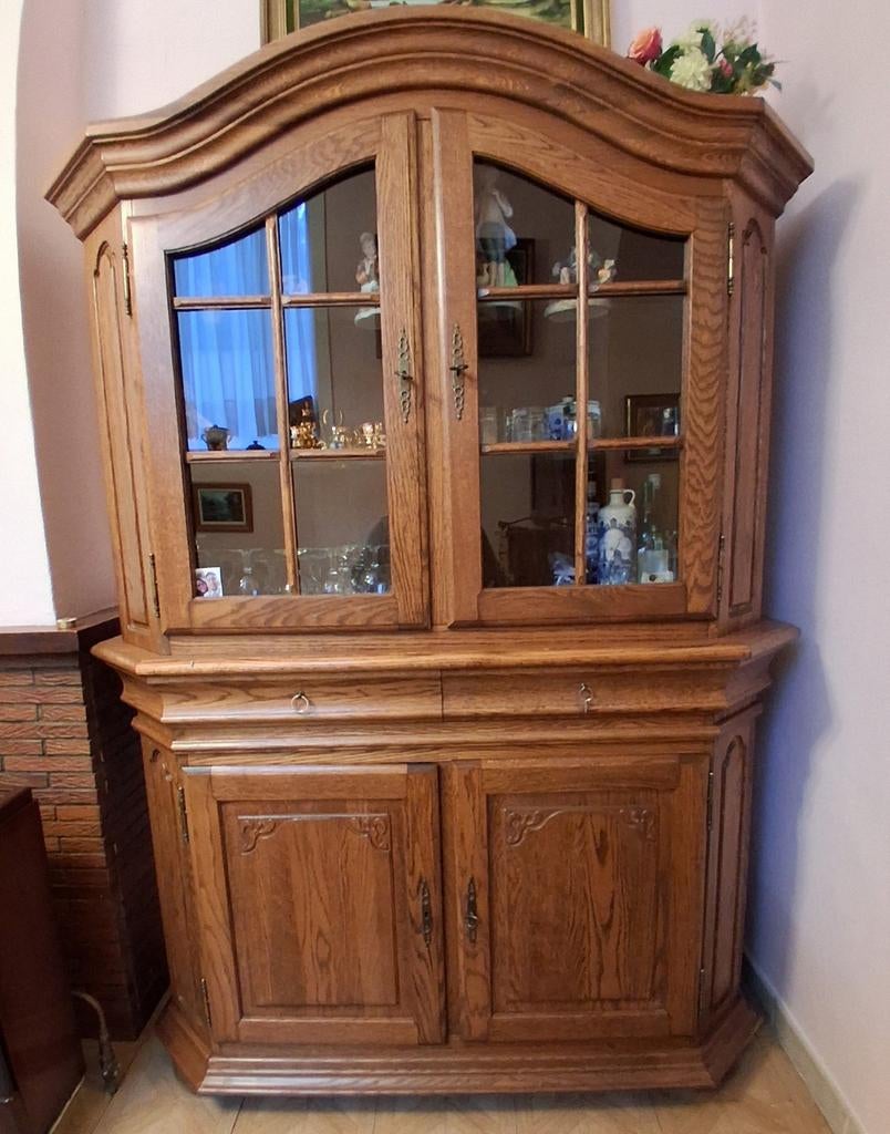 Grande vitrine chêne massif, Enlèvement, Chêne