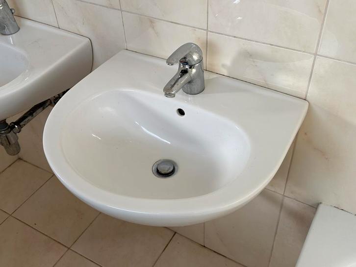 Lavabo, Doe-het-zelf en Bouw, Sanitair, Zo goed als nieuw, Bad, Chroom, Ophalen