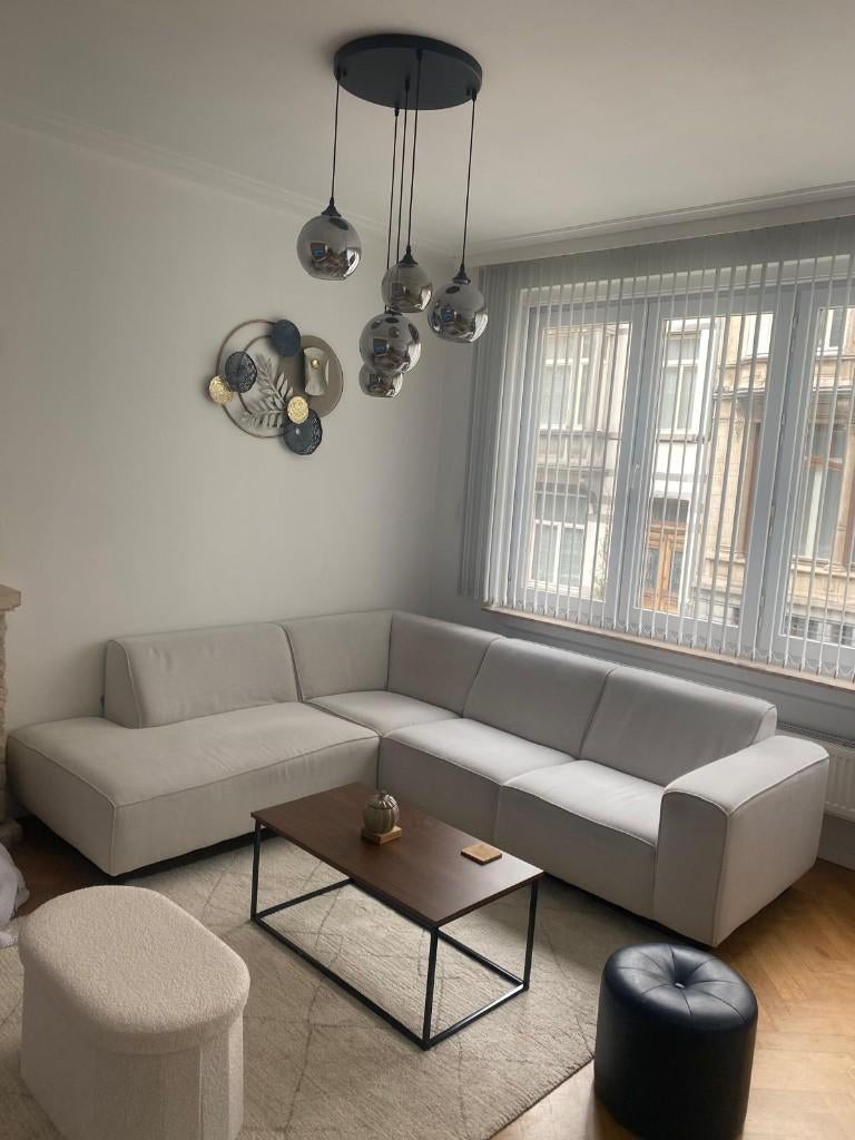 Desing hoekbank/zetel €600, Ophalen, 250 tot 300 cm, Minder dan 75 cm, Hoekbank