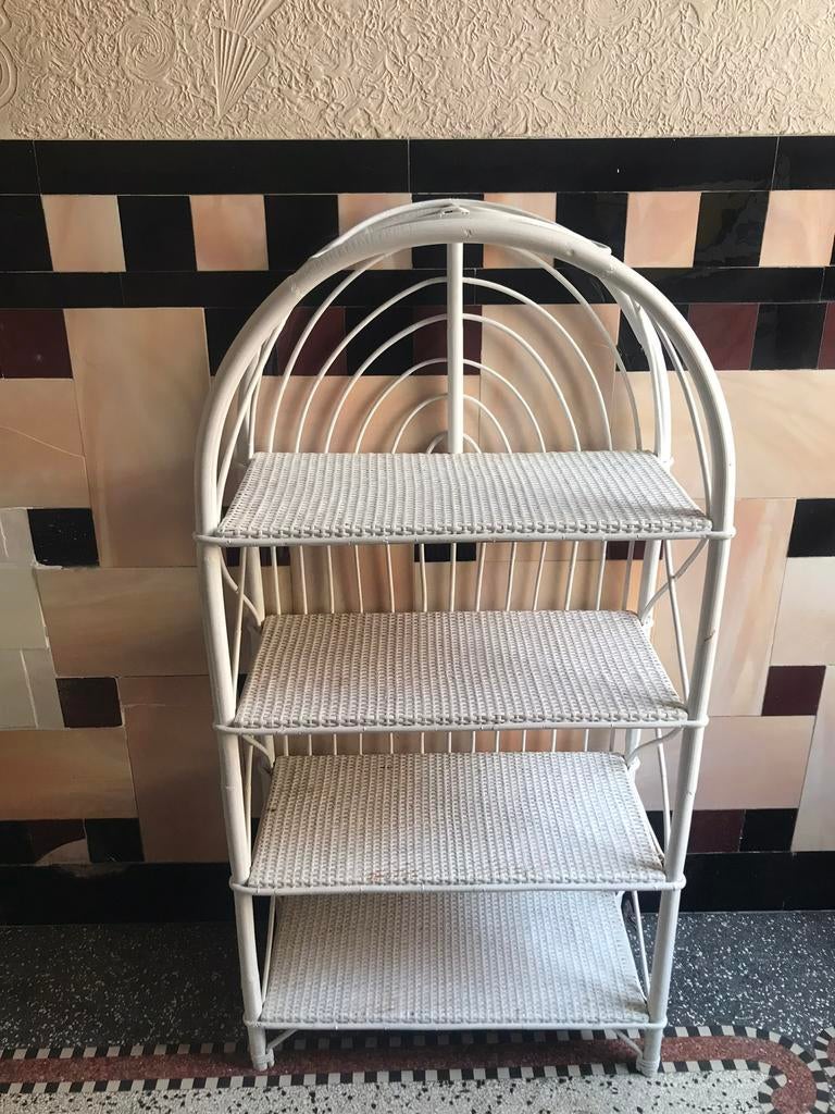 Vintage bamboe en rotan rek, Ophalen