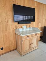 Eiken kastje met marmeren blad., Huis en Inrichting, Ophalen