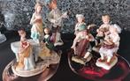 Biscuit beeldjes, koppeltje, 4 muziekhandel., Antiek en Kunst, Ophalen