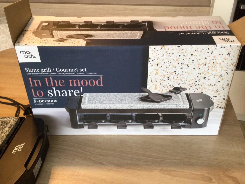 Steengrill-gourmet toestel, Ophalen, Gebruikt, 4 t/m 7 personen