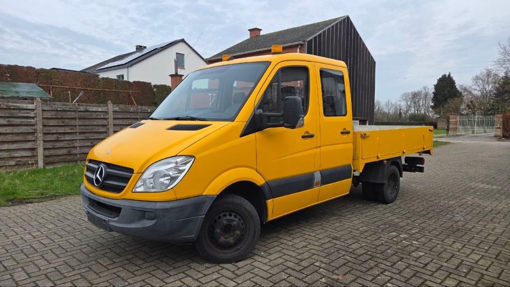 Mercedes Benz Sprinter 516 Open Laadbak, Dub Cabine van 2013, Auto's, Euro 5, Overige kleuren, Bedrijf, Overige carrosserie