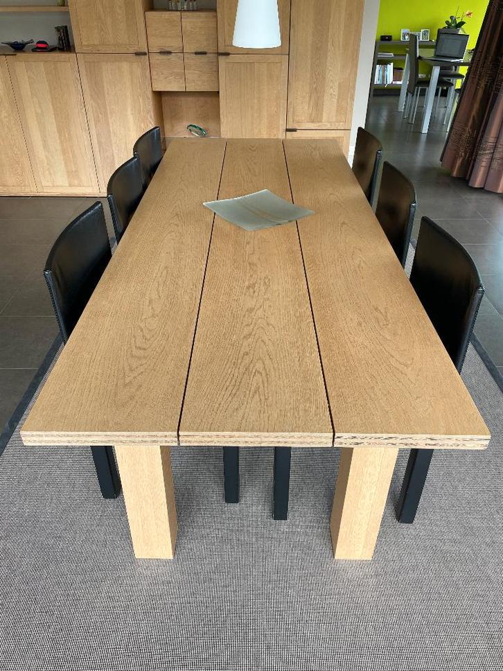 Table à manger en chêne massif « La Basilica » — 225 cm, Maison & Meubles, Tables | Tables à manger, Comme neuf, Rectangulaire