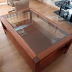 Table basse en chêne massif avec insert en verre, Enlèvement