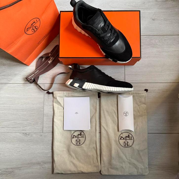 Hermes Bouncing Sneakers - Maat 47, Kleding | Heren, Schoenen, Nieuw, Sneakers, Zwart, Verzenden