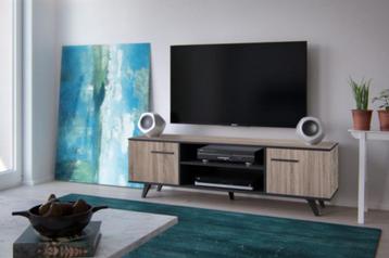 WU Tv Meubel in zwart eik 151cm xH46cm +Gratis Levering beschikbaar voor biedingen
