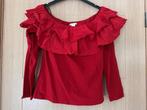Rode blouse H&M maat L (nr3925), Kleding | Dames, Blouses en Tunieken, H&M, Maat 42/44 (L), Ophalen of Verzenden, Zo goed als nieuw