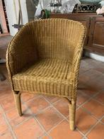 Rieten stoel 4 stuks, Huis en Inrichting, Stoelen, Ophalen, Gebruikt, Bruin, Riet of Rotan