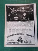 VW 1600 TL - publicité papier - 1966, Overige typen, Gebruikt, Ophalen of Verzenden
