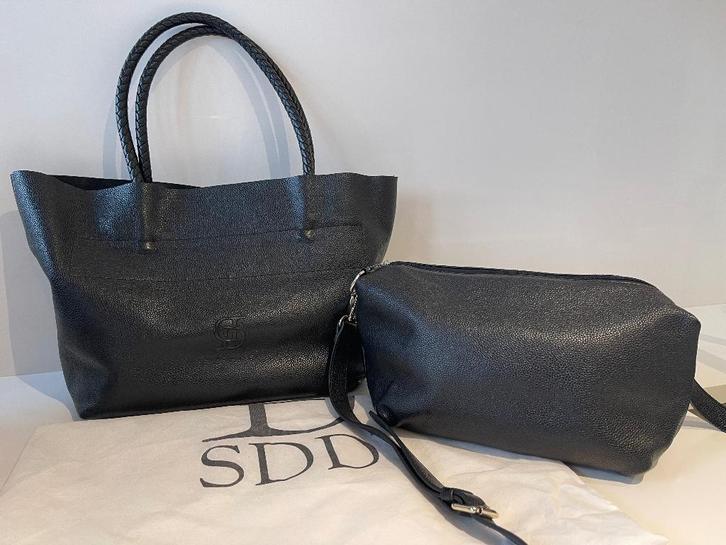 Lederen handtas en bijhorende sorteertas Steven Deduytsche, Handtassen en Accessoires, Tassen | Damestassen, Zo goed als nieuw