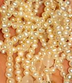 3 strengen zoetwaterparels 4-5mm, Enlèvement ou Envoi, Neuf, Perle