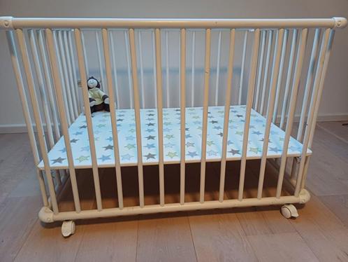 Belami Plus GEUTHER box met matras 101x72 cm, Kinderen en Baby's, Babyparken, Gebruikt, Rechthoekig, In hoogte verstelbaar, Wieltjes