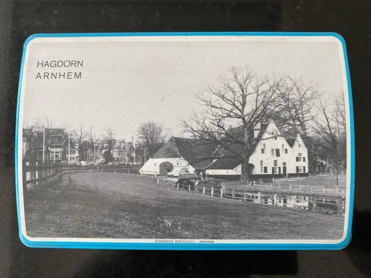 Vintage - blikken doos ARNHEM Hagdorn, Collections, Boîte en métal, Utilisé, Enlèvement ou Envoi