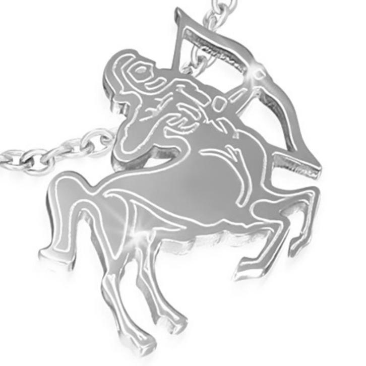 Boogschutter horoscoop / sterrenbeeld hanger in edelstaal, Handtassen en Accessoires, Kettinghangers, Nieuw, Ophalen of Verzenden