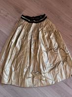 Gouden rok van imitatieleer S, Kleding | Dames, Johana Paris, Zo goed als nieuw, Maat 36 (S), Onder de knie