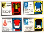 4 Chromos 1970 Football, Envoi, Comme neuf, Plusieurs images