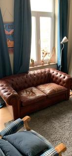 Chesterfield 2 places, Maison & Meubles, 75 à 100 cm, Vintage, Enlèvement, Utilisé