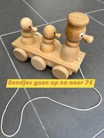 Houten rolwagentje met trekkoord, Ophalen of Verzenden, Gebruikt, Duw- of Trekspeelgoed