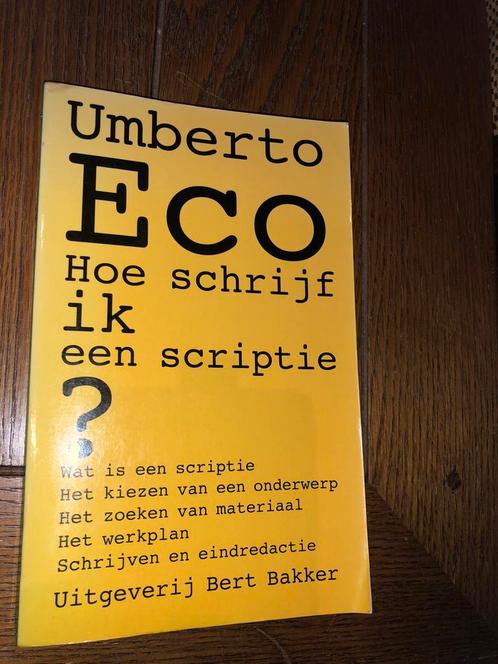 Umberto Eco - Hoe schrijf ik een scriptie?, Livres, Science, Utilisé, Autres sciences