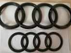 Audi Q7 logo's ringen voor grill en koffer 》blinkend zwart, Ophalen of Verzenden, Nieuw, Audi