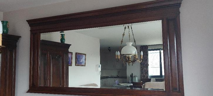 Antieke spiegel kerselaar, Antiquités & Art, Antiquités | Meubles | Armoires, Enlèvement