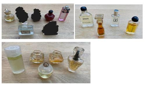 Vintage Miniatuur flesjes Dior, Lancôme, Armani, Verzamelen, Parfumverzamelingen, Zo goed als nieuw, Miniatuur, Gevuld, Ophalen of Verzenden