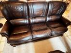Lederen salon 3-zit en 2x 1-zit, Huis en Inrichting, Zetels | Zetels, Ophalen, Gebruikt