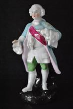 RARE Statuette du Roi Louis XVI porcelaine polychrome XIXe, Enlèvement ou Envoi