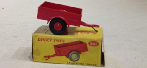 DINKY TOYS UK LAND ROVER TRAILER REF 341, Hobby en Vrije tijd, Modelauto's | 1:43, Gebruikt, Tractor of Landbouw, Dinky Toys, Ophalen of Verzenden