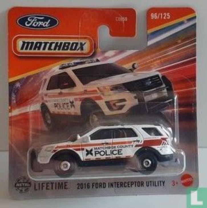 Matchbox 2016 Ford Interceptor Utility, Hobby en Vrije tijd, Modelauto's | 1:87, Nieuw, Auto, Matchbox, Ophalen of Verzenden