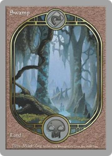 Swamp FULL ART - Unglued - UGL - MTG - LP beschikbaar voor biedingen