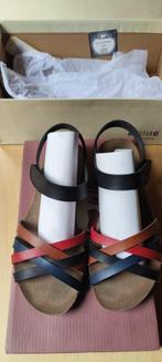 Mustang lederen sandalen maat 37 zwart multicolor NIEUW, Kleding | Dames, Schoenen, Zwart, Nieuw, Sandalen of Muiltjes, Ophalen of Verzenden