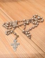 Antieke kleine zilverkleurige paternoster rozenkrans, Antiek en Kunst, Antiek | Religieuze voorwerpen, Ophalen of Verzenden