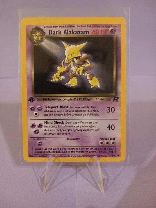 Pokemon/ Dark Alakazam - 18/82 - 1st Edition - Rare, Hobby en Vrije tijd, Verzamelkaartspellen | Pokémon, Zo goed als nieuw, Losse kaart