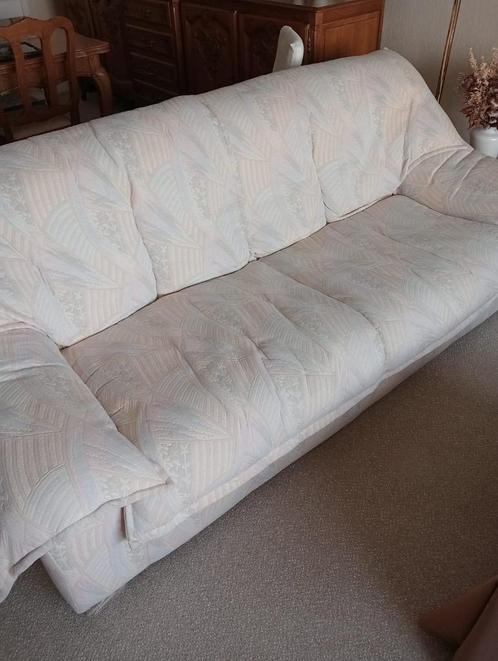 Salon complet vintage, Huis en Inrichting, Zetels | Zetels, Zo goed als nieuw, Rechte bank, 200 tot 250 cm, 75 tot 100 cm, Stof