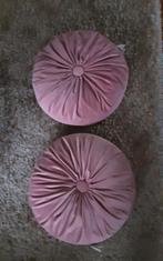 Ronde velours kussentjes, Huis en Inrichting, Woonaccessoires | Kussens, Ophalen, Zo goed als nieuw