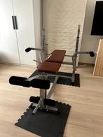 Fitnessban inclusief halters & gewichten, Sport en Fitness, Ophalen, Kunststof, Krachtstation, Zo goed als nieuw