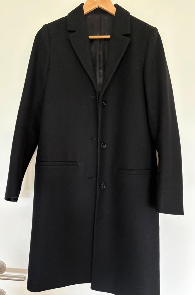 Wollen Mantel Merk: COS, Kleding | Dames, Jassen | Winter, Zo goed als nieuw, Maat 34 (XS) of kleiner, Zwart, Ophalen of Verzenden