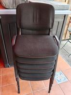 6 zwarte stoelen, Ophalen, Zo goed als nieuw
