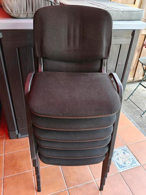 6 zwarte stoelen, Huis en Inrichting, Stoelen, Zo goed als nieuw, Ophalen