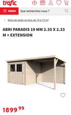 Onderdak 461cm x 233cm met luifel, Tuin en Terras, Ophalen, 200 tot 400 cm, Tuinhuis, Nieuw