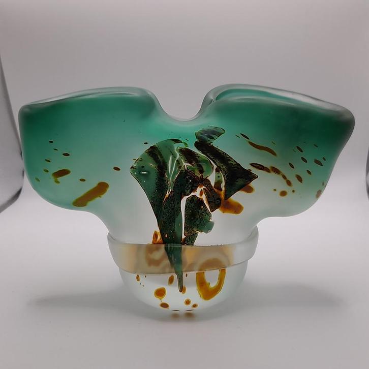 Vase Louis Leloup du Val Saint Lambert. Signé, Antiek en Kunst, Antiek | Glaswerk en Kristal, Ophalen